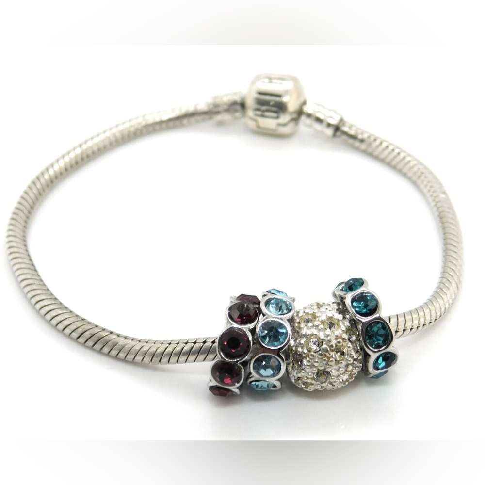 COPY - Vintage Carlo Biagi 925 Sterling Silver Snake Chain Charm Bracelet